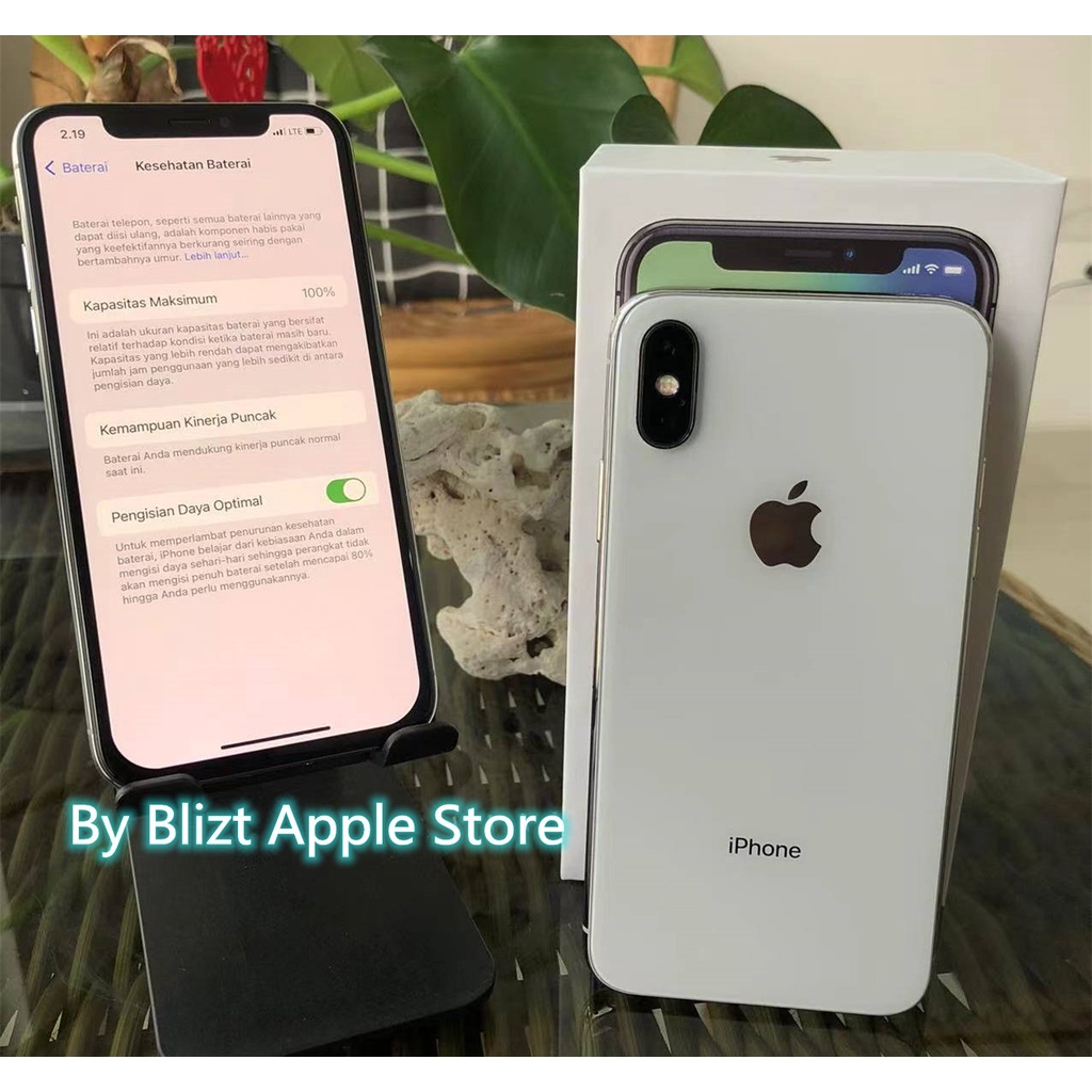 iPhone X 256GB All Sim Silent Fullset Original Second Like new Mulus100%  3utools All Green (Garansi 1 Tahun)