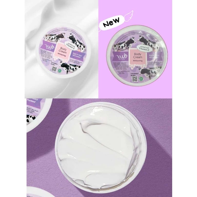(READY SIAP KIRIM) WUB body cream NEW with VIT E 100gr ORIGINAL / bleaching badan / body bleaching /