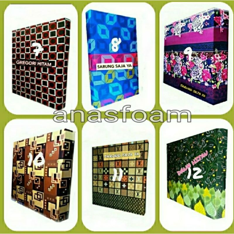 COVER/SARUNG KASUR BUSA INOAC NO.1,2,3,4,5,6 TEBAL 20/15CM/SARUNG KASUR BUSA RESLETING