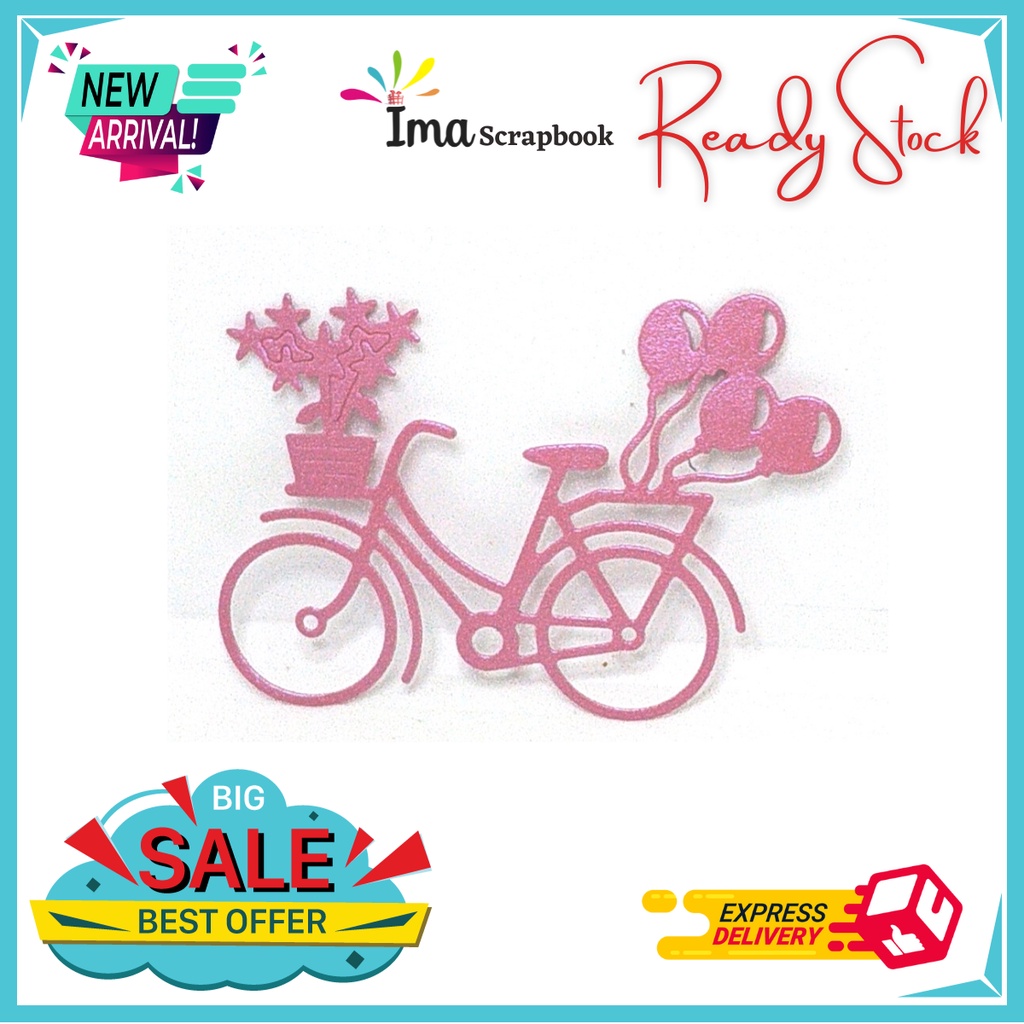 Bentuk Sepeda #2B Scrapbook Papercut Paper craft Kerajinan kertas Hiasan Mahar DIY Kertas Jasmine