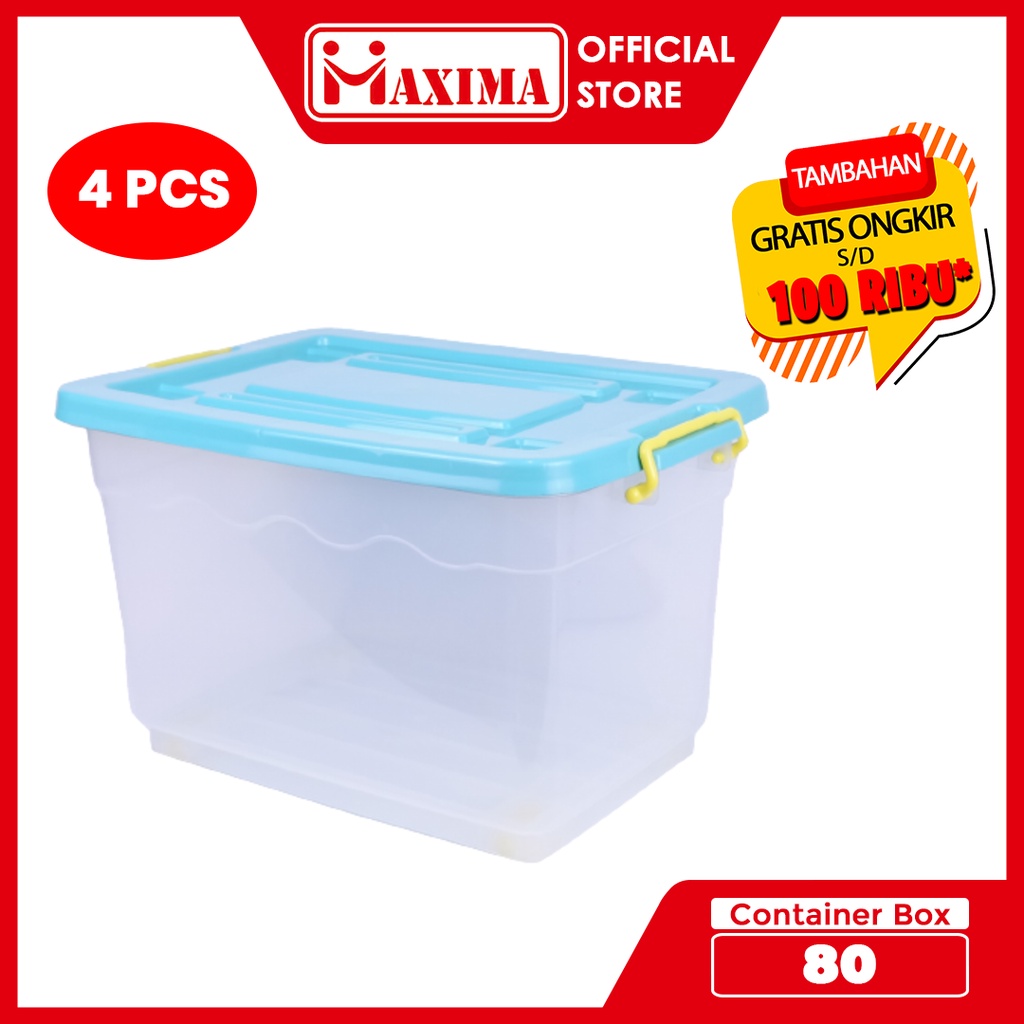(4PCS) - Container Box 80 / Kotak Penyimpanan Besar / Box Nasi Bungkus / Box Container Jumbo
