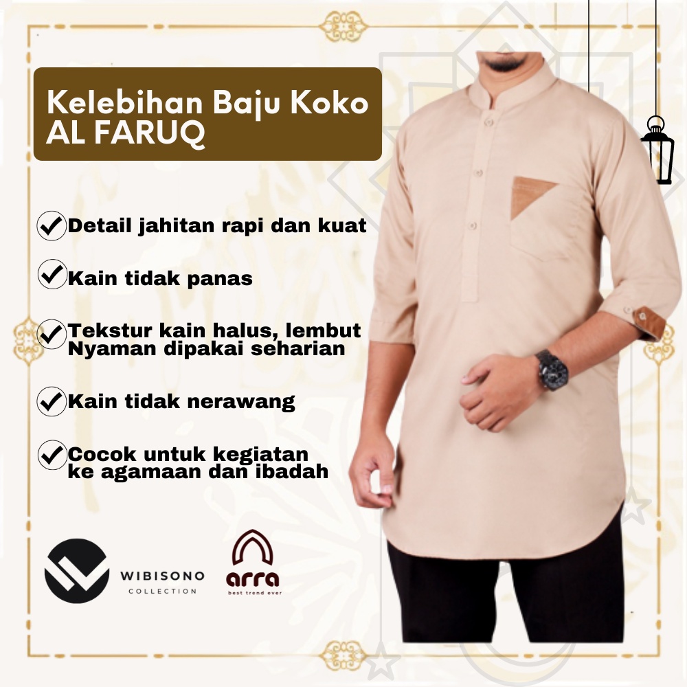 Baju Koko Pria Cowok YU10 Dewasa Lengan Pendek Terbaru Premium Murah Original AL FARUQ