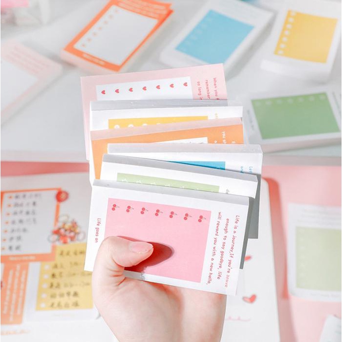 

100 lembar Kertas Memo Mini Memopad Lucu Dekorasi Journal Scrapbook DIY