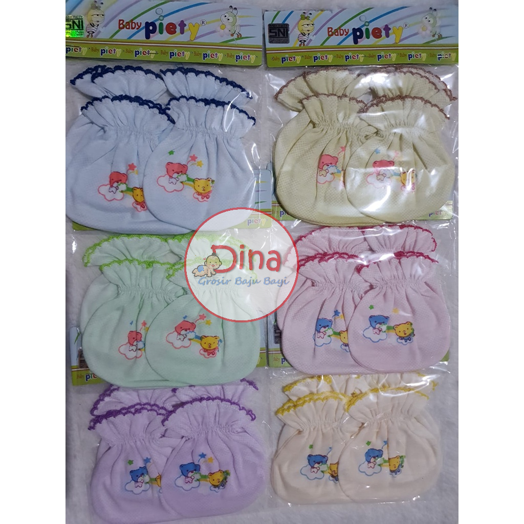 sarung tangan kaki bayi baru lahir BABY PIETY ecer