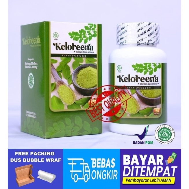 

Keloreena Ekstrak Daun Kelor - Isi 50 Kapsul - Produk Original