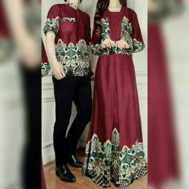 couple alicia hitam marun navy baju pasangan sarimbit batik pesta undangan keluarga couple alicej