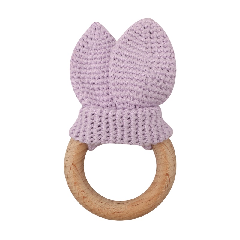 Mary Mainan Teether Bayi Bentuk Kelinci Bahan Kayu BPA Free