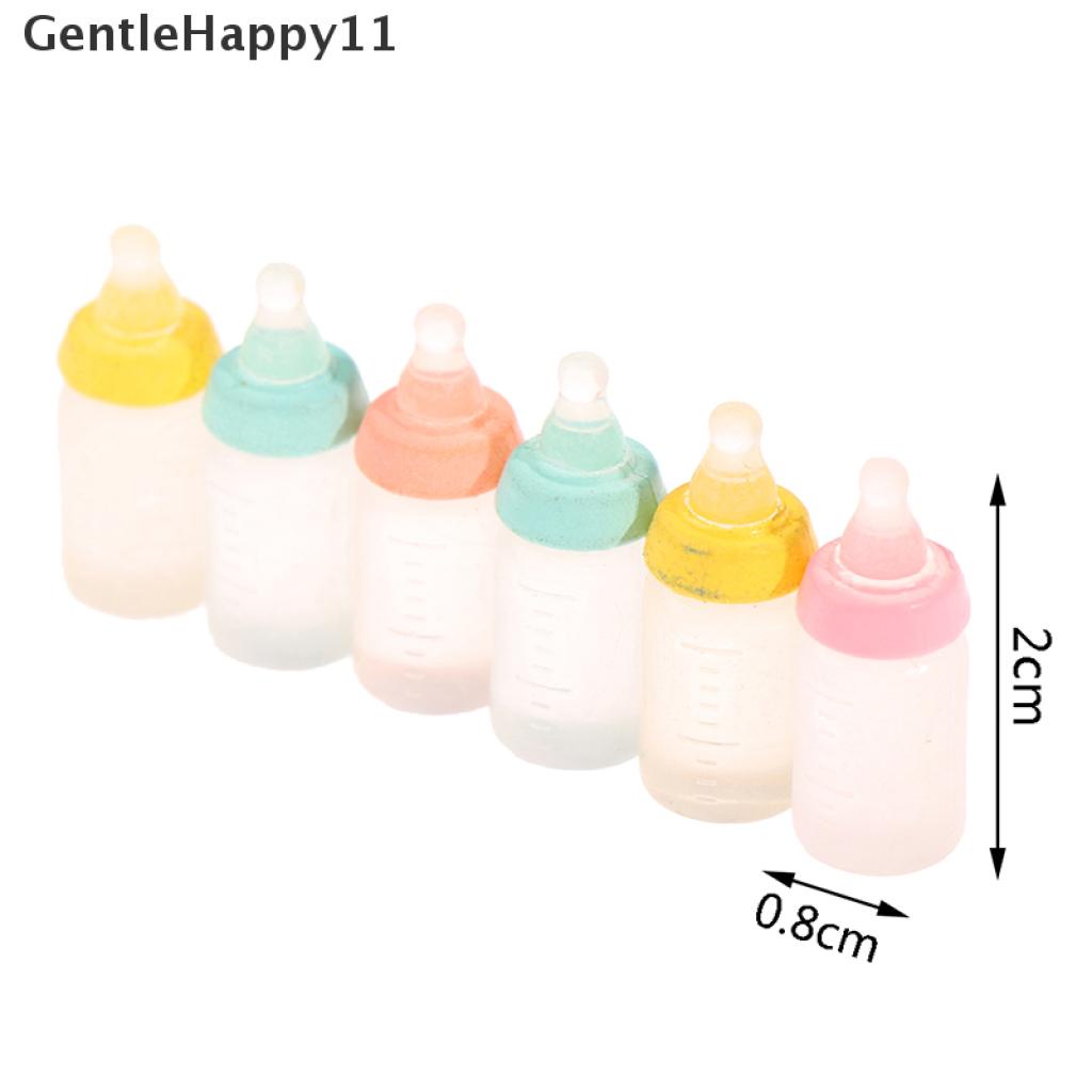 Gentlehappy 6Pcs Miniatur Botol Susu Bayi Skala 1: 12 Untuk Dekorasi Rumah Boneka