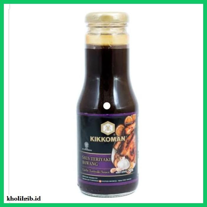 

gnidderdsaus- saus teriyaki bawang kikkoman 300ml. garlic teriyaki sauce -asliiiiii.