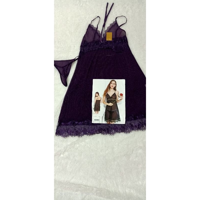 TALLY BAJU TIDUR / LINGERIE 8348 I FREE SIZE I BAHAN RENDA