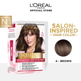  L Oreal  Paris Excellence Creme Hair Color 4 Brown Cat  