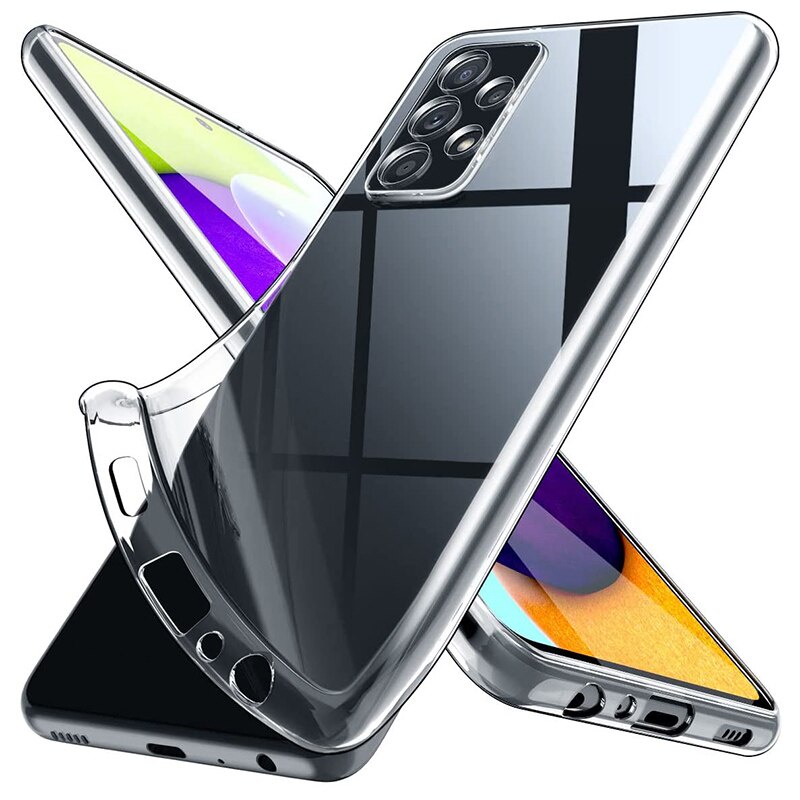 Casing Samsung A32 4G New Case Ultrathin Premium  Softcase Clear HD + Tempered Glass Full Cover