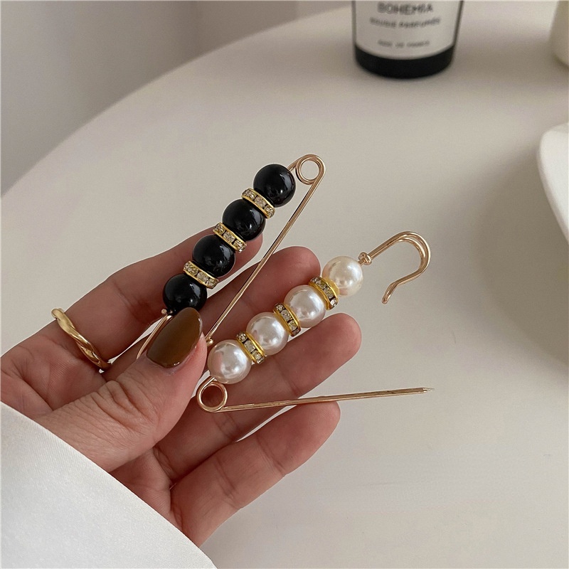 Fixed pearls  pin pants waist change small artifact high-end anti-fade pants pearls all-match personality accessories brooch female