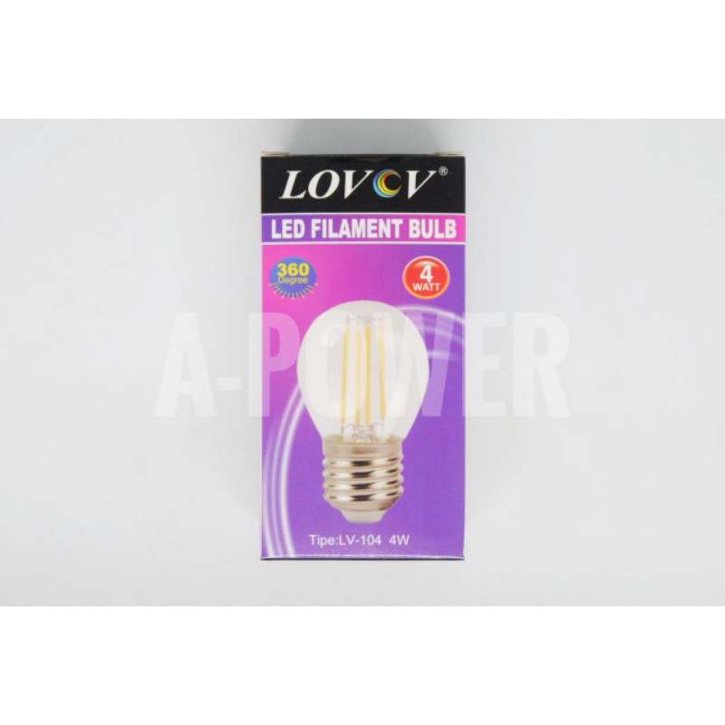 Lovov - Lampu LED Filament E27 Edison G45 4W