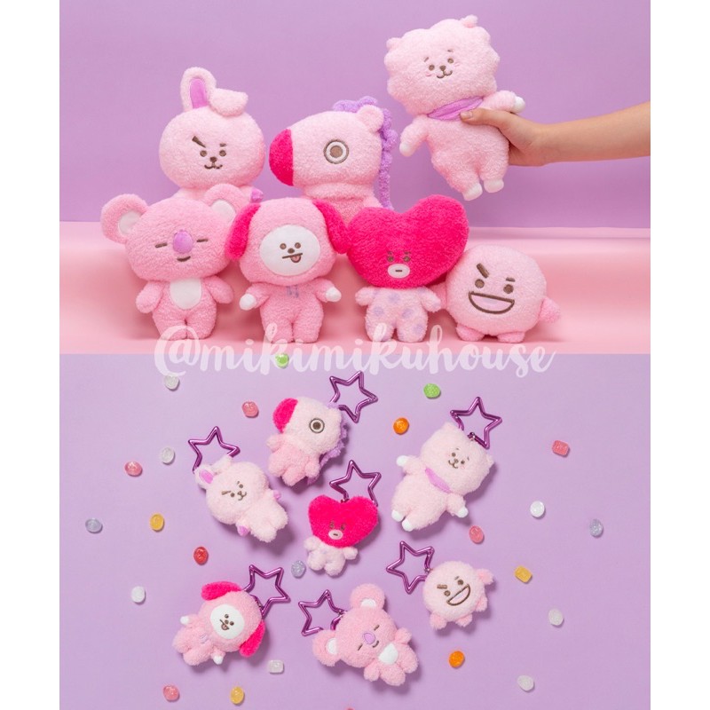 OFFICIAL BT21 PINK PLUSH DOLL JAPAN BONEKA JEPANG STANDING DOLL BT21 CUSHION DOLL LINE STORE