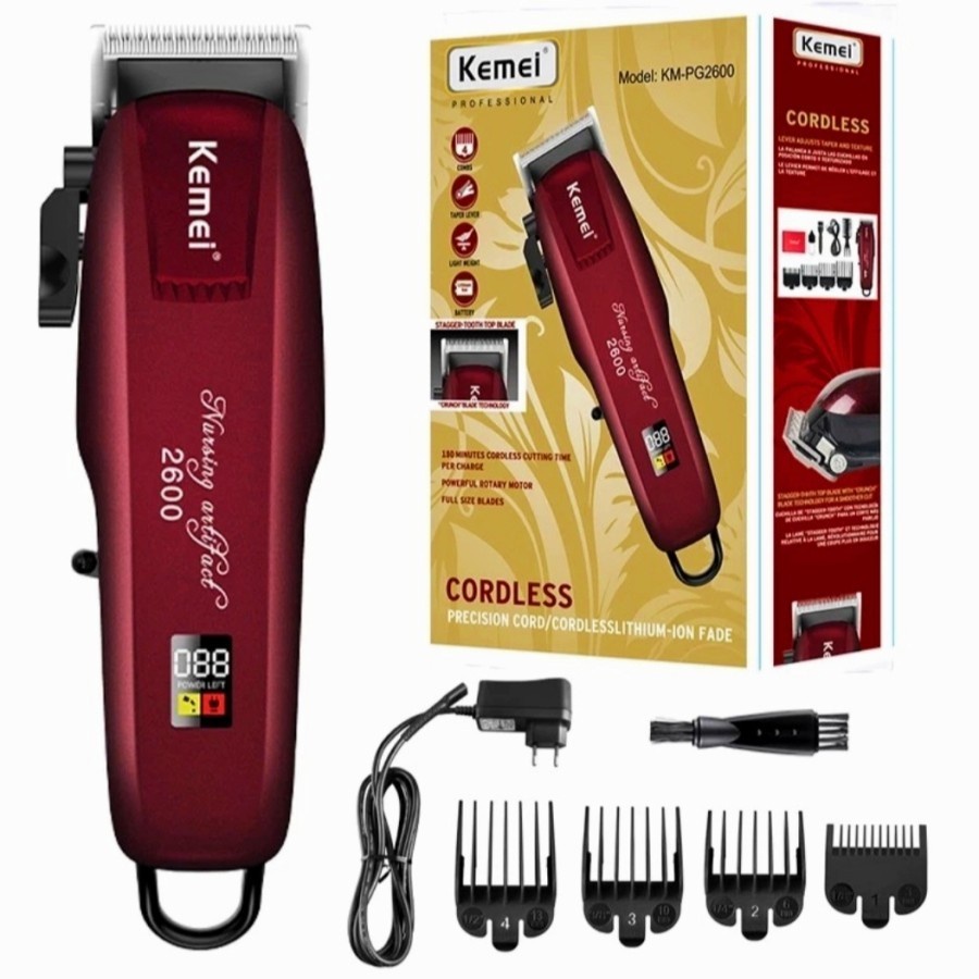 Kemei Alat Cukur Rambut KM-2600PG Cordless Hair Clipper