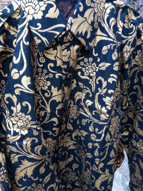 Kemeja Batik Pria Ppbtk07 Modern Lengan Panjang Casual Modis Trendy Masa Kini M L Xl Asli Pekalongan