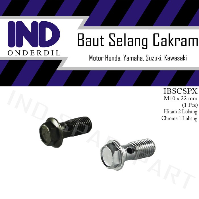 IND Onderdil Baut/Baud Selang/Slang Rem Cakram Motor ///Kawasaki Vario/Beat/Mio/Supra/Jupiter