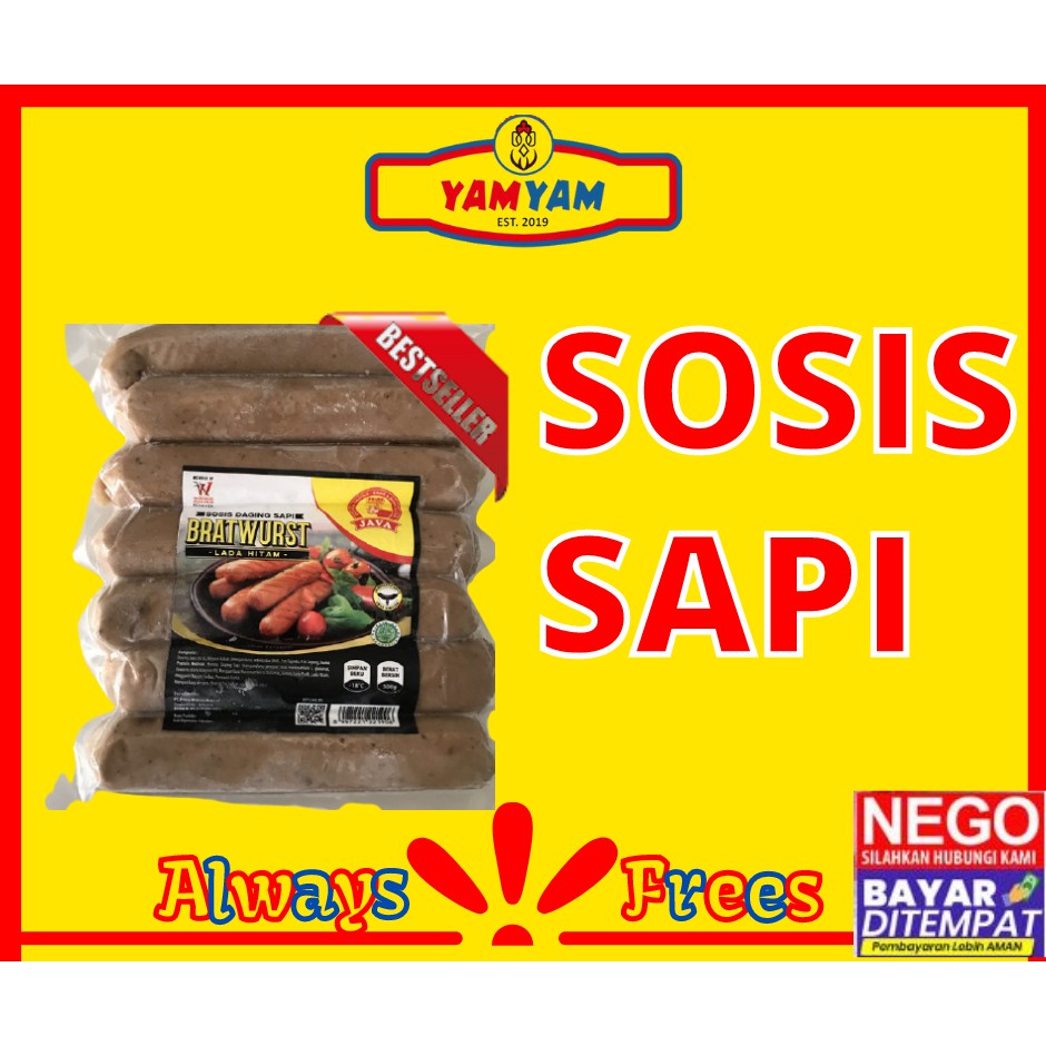 

Sosis Sapi Java 500 gr 500gram Jumbo Premium Beku Frozen Goreng Siap Makan Murah isi Banyak Halal