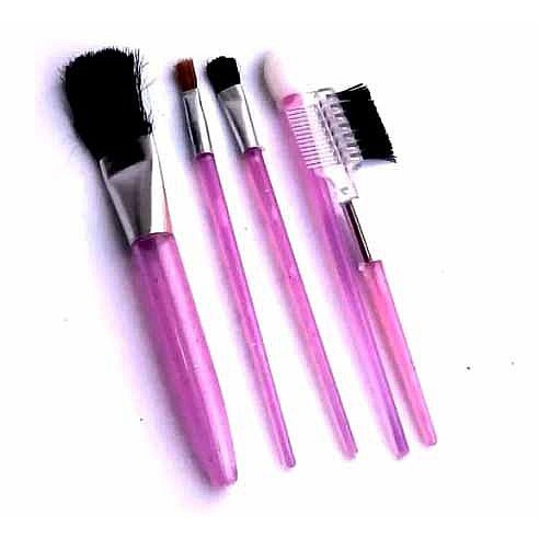 Kuas Make Up Set 5 Kuas Kosmetik 5 in 1 Harga Per Set Brush Makeup Pembersih Wajah Murah Alat Cantik