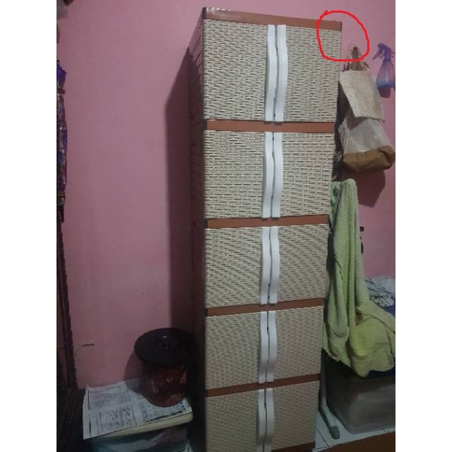 Lemari Plastik MIni Club Rotan 5 susun-2