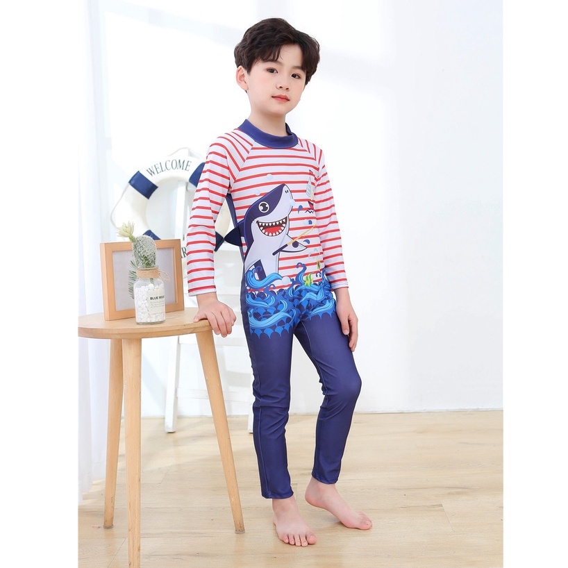 CHUBBI 8 Baju Renang Import Anak Laki Perempuan One Piece Lengan Panjang