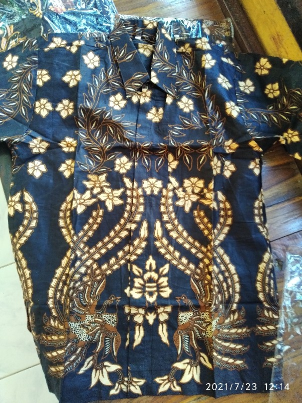Batik Kemeja Lengan Panjang Motif Khas Pekalongan Baju Seragam Kantor Alkhalis