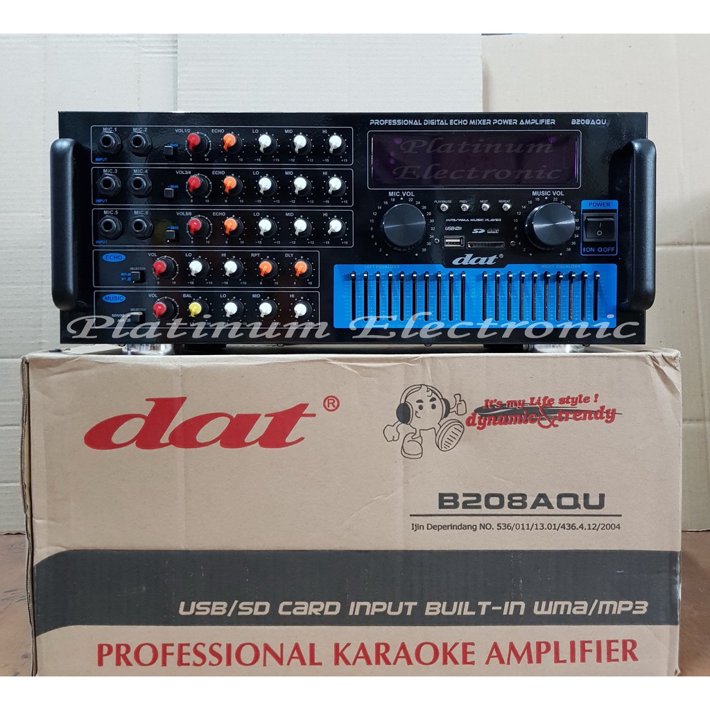 Power Amplifier DAT B208AQU Bluetooth Karaoke Mixer / Ampli B 208 AQU