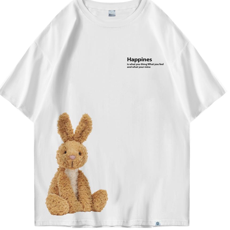 OOTDSUPPLY Oversized Tshirt Rabbit White l kaos oversized –MJN.16Ap22ᵀ