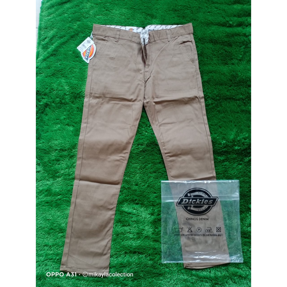 Celana Chino Mocca Panjang Distro Dickies premium full acc