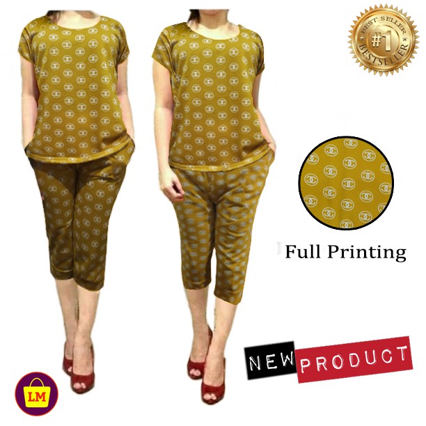 TERMURAH TERLARIS Setelan Olahraga Hot Pants Celana Pendek Full Printing Motif C TERBARU LMS 12551