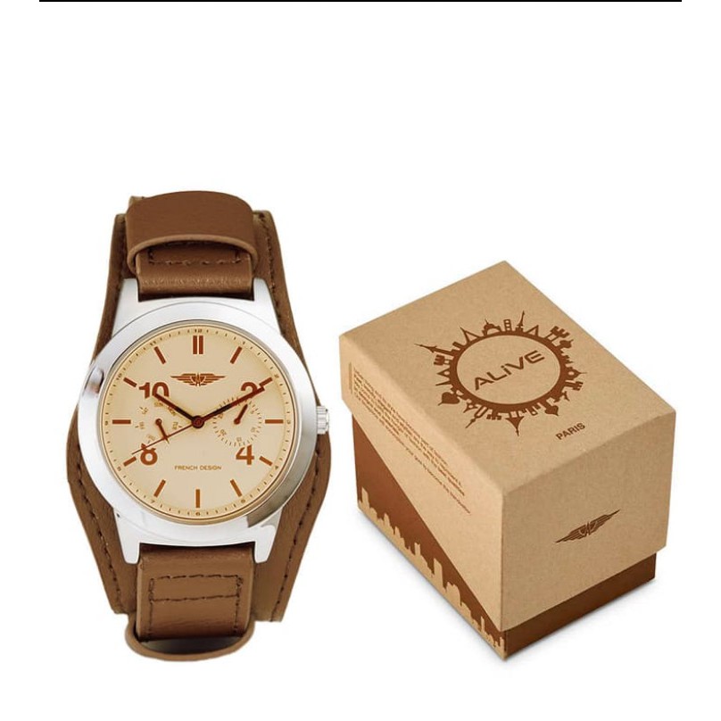 Alive Jam Tangan Pria Ignacio Brown