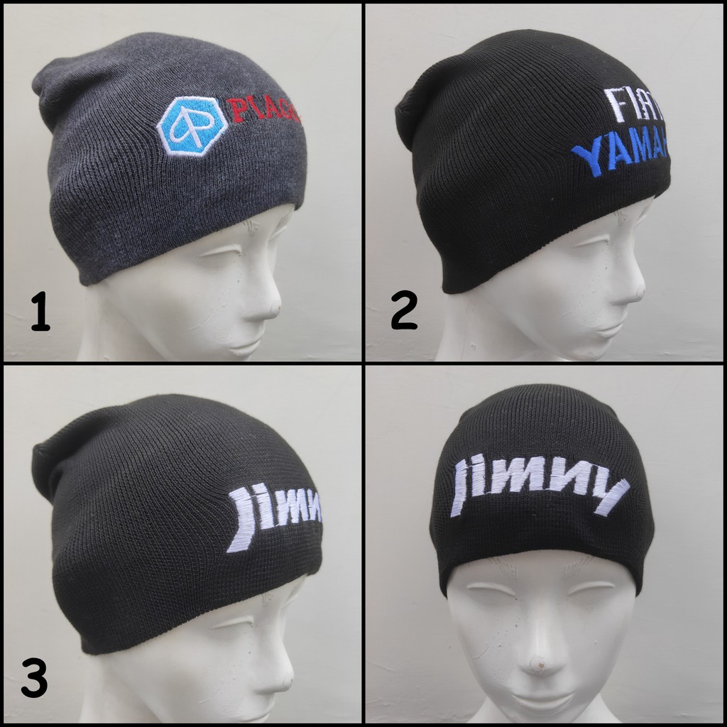 Kupluk beanie Rajut bordir logo allsize dewasa BEA-LOGO