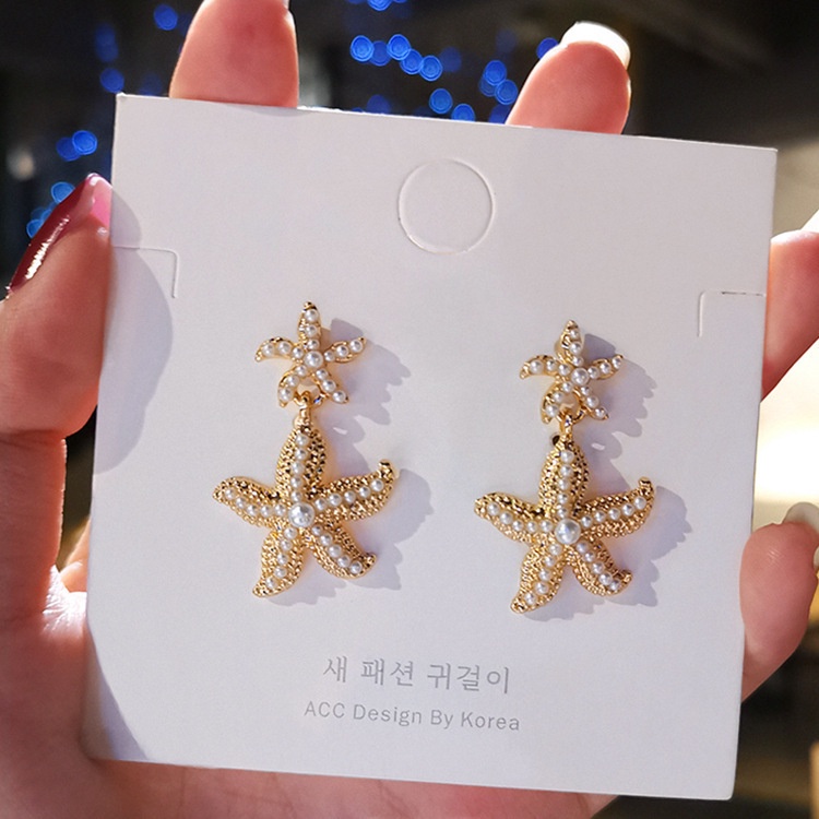 Korea 2020 baru trendi bintang laut anting-anting sederhana dingin gaya anggun telinga ornamen onlin