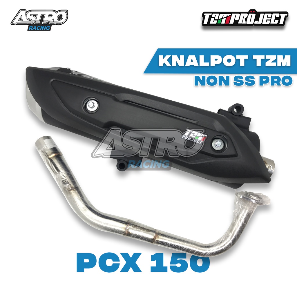 Knalpot TZM Project Racing Vario 125 Vario 150 NMAX AEROX PCX 150 Kenalpot Racing TZM STD NON SS PRO Full Package-PCX 150 LOKAL