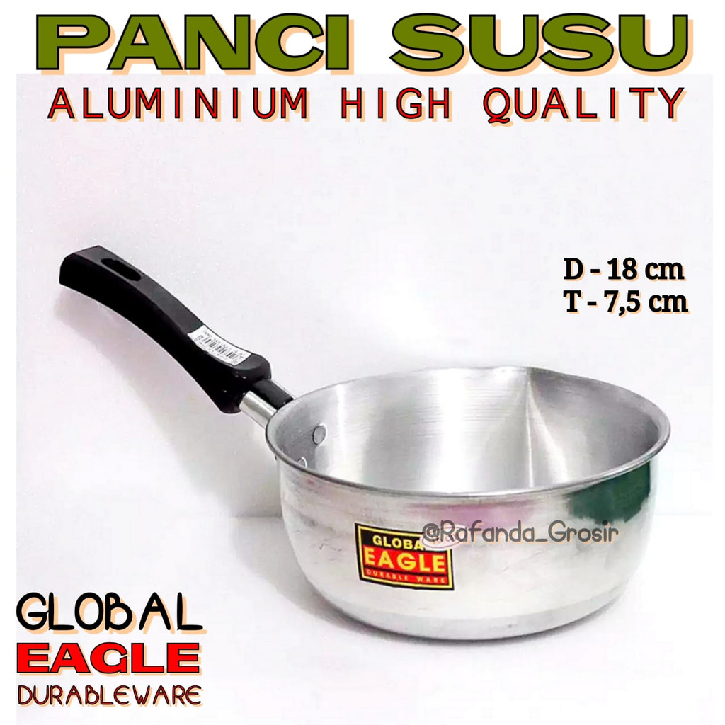 Panci Susu Non Tutup Bahan Aluminium Diameter 18 Cm / Panci Masak Mie / Panci Mini Serbaguna