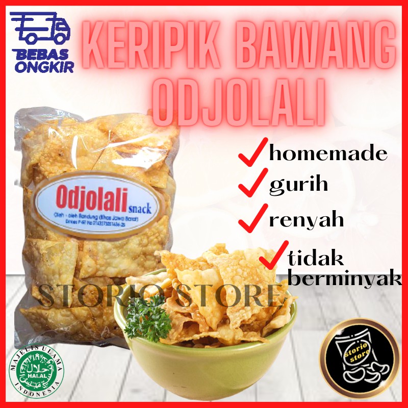 Keripik Kripik Pangsit Bawang Goreng Odjolali Snack Makanan Cemilan Oleh Oleh Khas Bandung