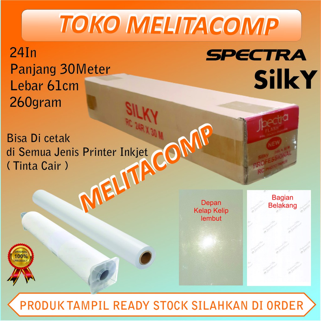 Kertas foto Roll Plotter paper silky Spectra 260grm 24in