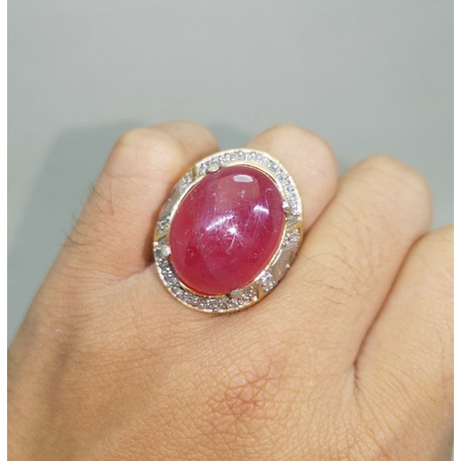 Batu Cincin Akik Ruby Merah Delima