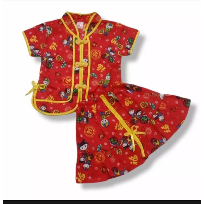 BAJU CINA ANAK PEREMPUAN SETELAN CINA USIA 0-5 TAHUN