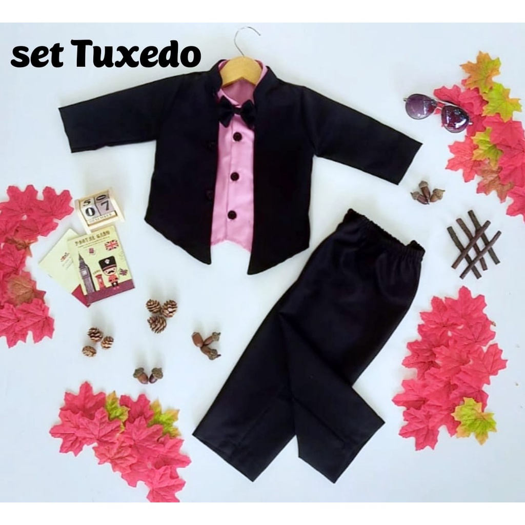 SET TUXEDO ANAK/TUXEDO BABY/KOSTUM FOTO TUXEDO /TUXEDO BABY 3IN1