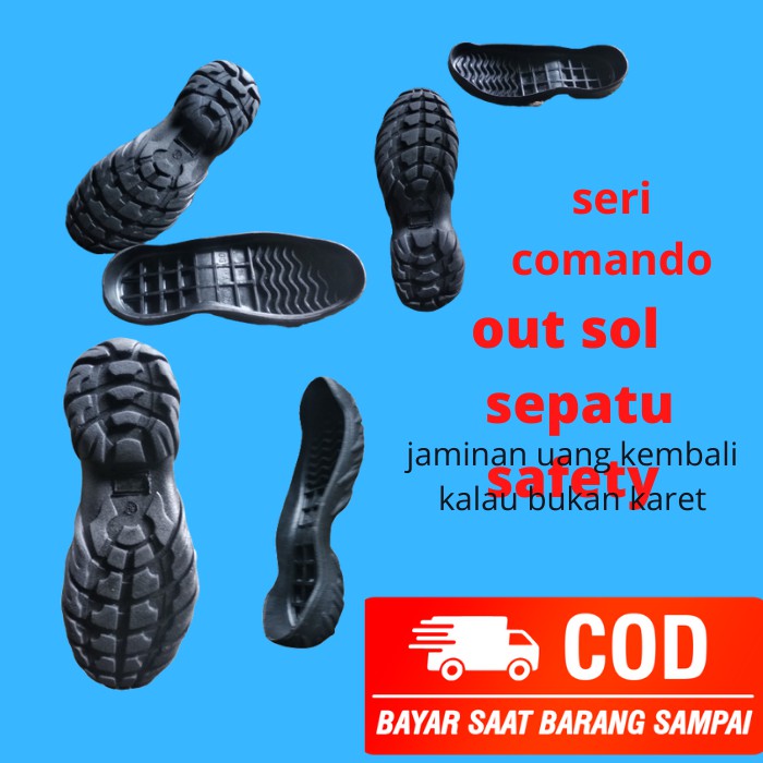 Alas sepatu.out sole karet.outsole sepatu.sol boots.sol safety.sol sepatu gunung.KING.jatah.TNI.