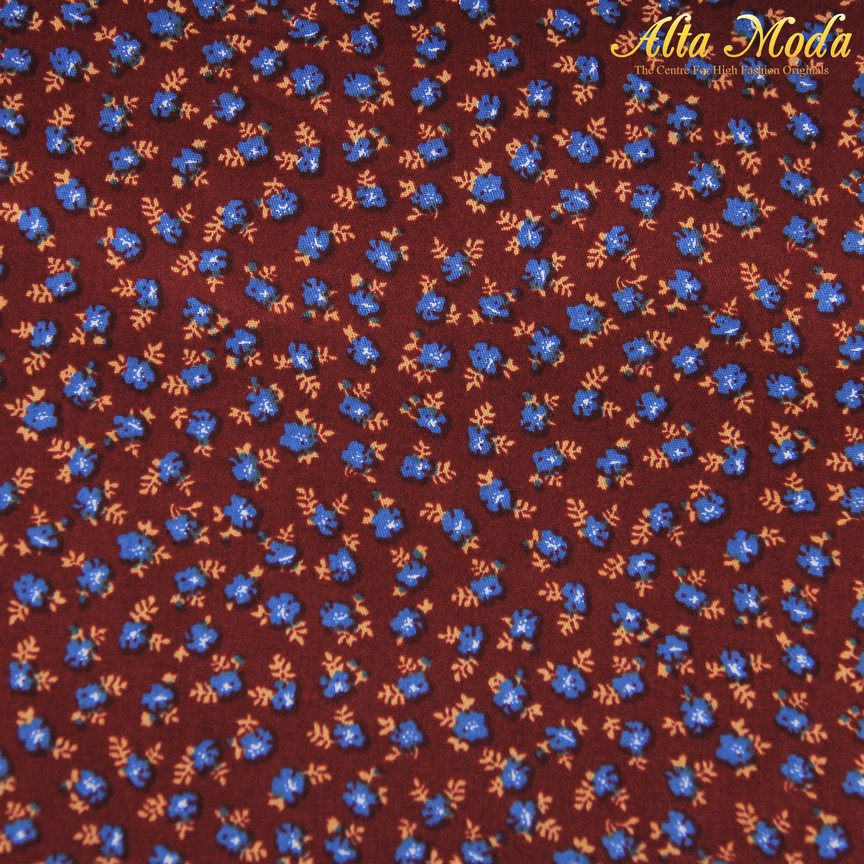 

Alta Moda Cotton Stretch Maroon Motif Bunga Biru (1M)
