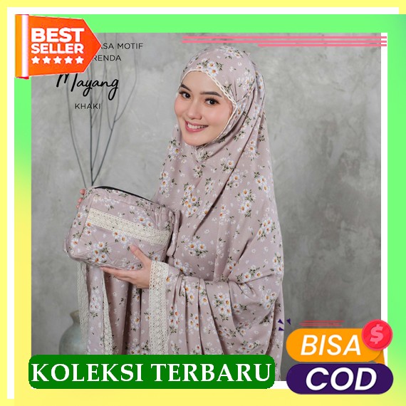 Mukena Dewasa Travel Travelling Lebaran Cod Bahan Adem Polos Motif Premium Jumbo Terlaris Fashion 20