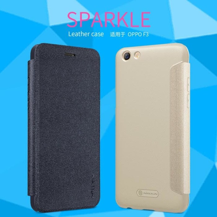 OPPO F3 Flip Cover NILLKIN Sparkle Hard Case