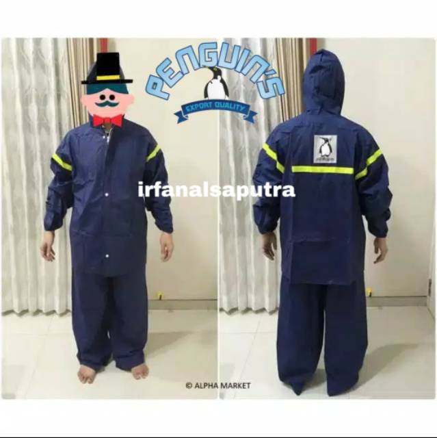 Jas Hujan Setelan Penguin's Jaket Celana Pinguin CX 7  XXL Super Tebal cx7