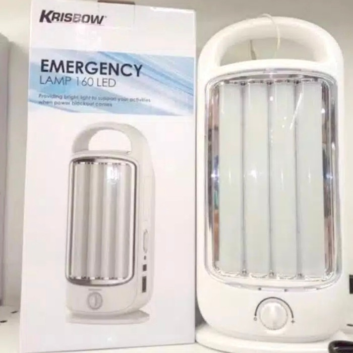 KRISBOW EMERGENCY LAMP 160 LED LAMPU DARURAT DIMMER TEKNOLOGI DIM LIGH
