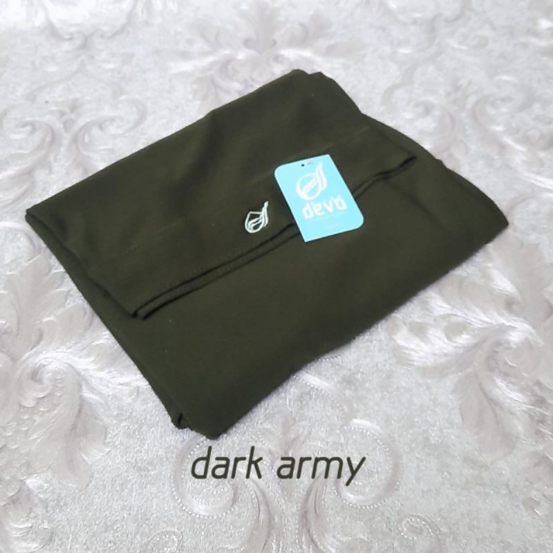 hijab instan bergo malay | jersey premium devo hijab-(Dark army) (BM)