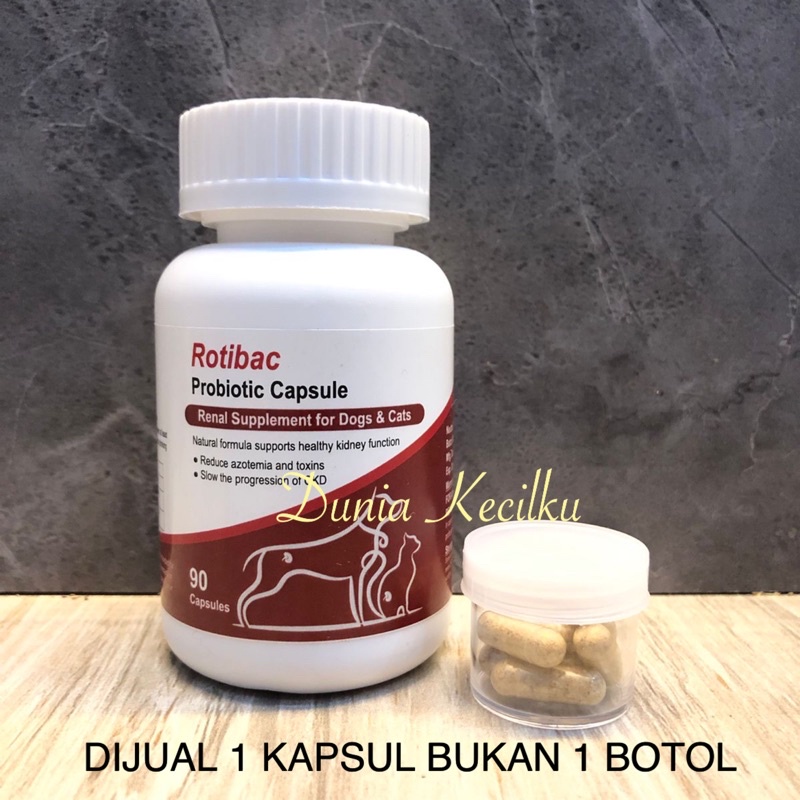 Rotibac Probiotic Kapsul Suplemen Renal / Kidney / Ginjal Kucing Anjing (1 KAPSUL)