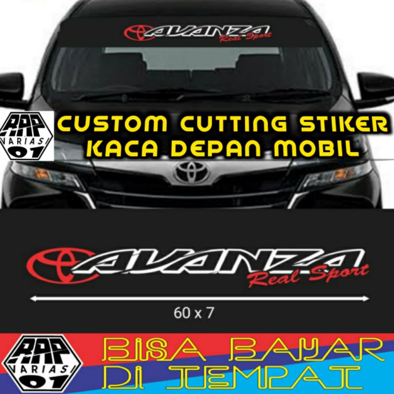 stiker kaca depan mobil AVANZA, stiker Cutting kaca mobil